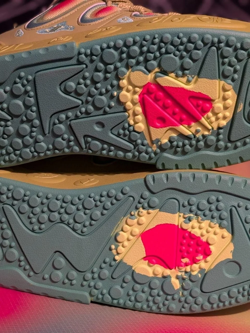Puma Mens LaFrance LowTop Chunky Sneakers in The Colorway Heatwave